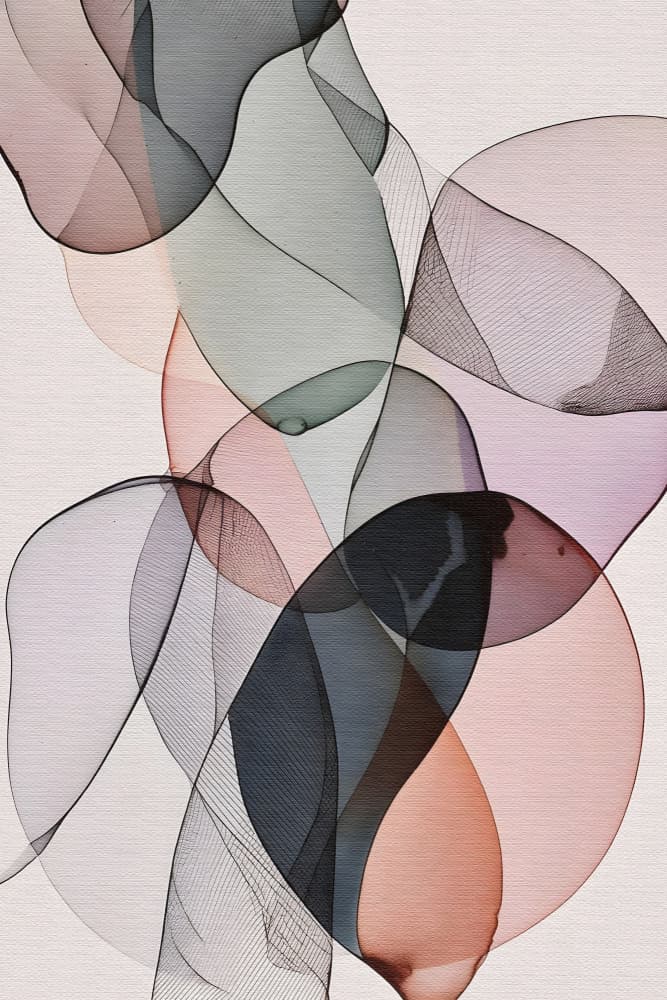 Ethereal Fluid Shapes by Miguel Bruzual — canvas wall art