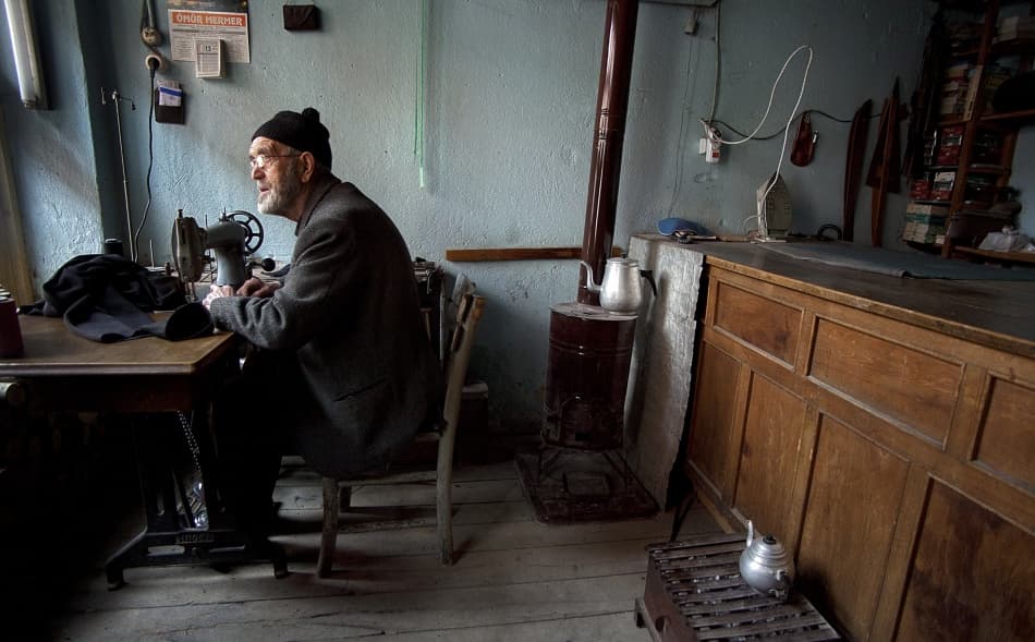 Vintage Tailor Workshop by Ozan AKTAS — canvas wall art