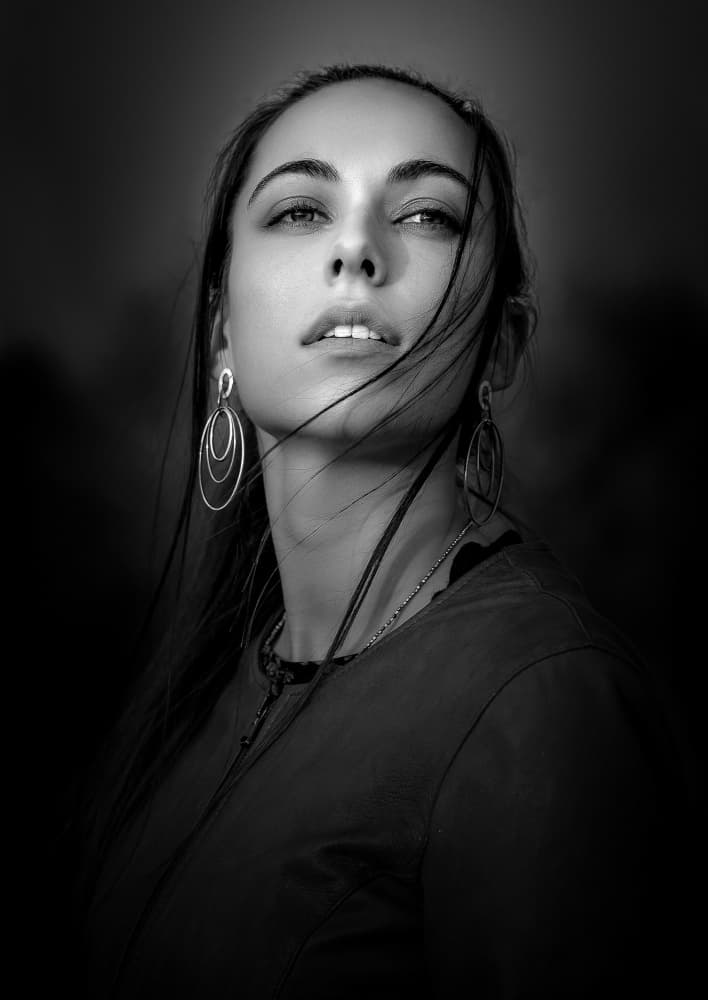 Expressive Gaze Portrait by Toni Fidanza — canvas wall art