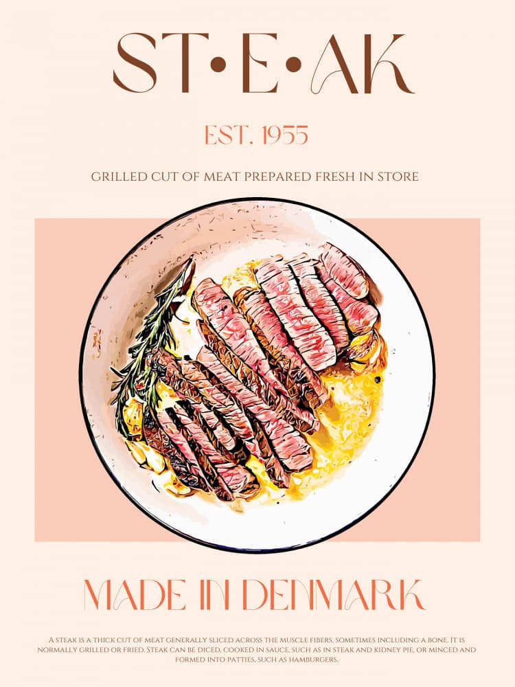 Fresh Grilled Steak by Nazma Khokhar — canvas wall art