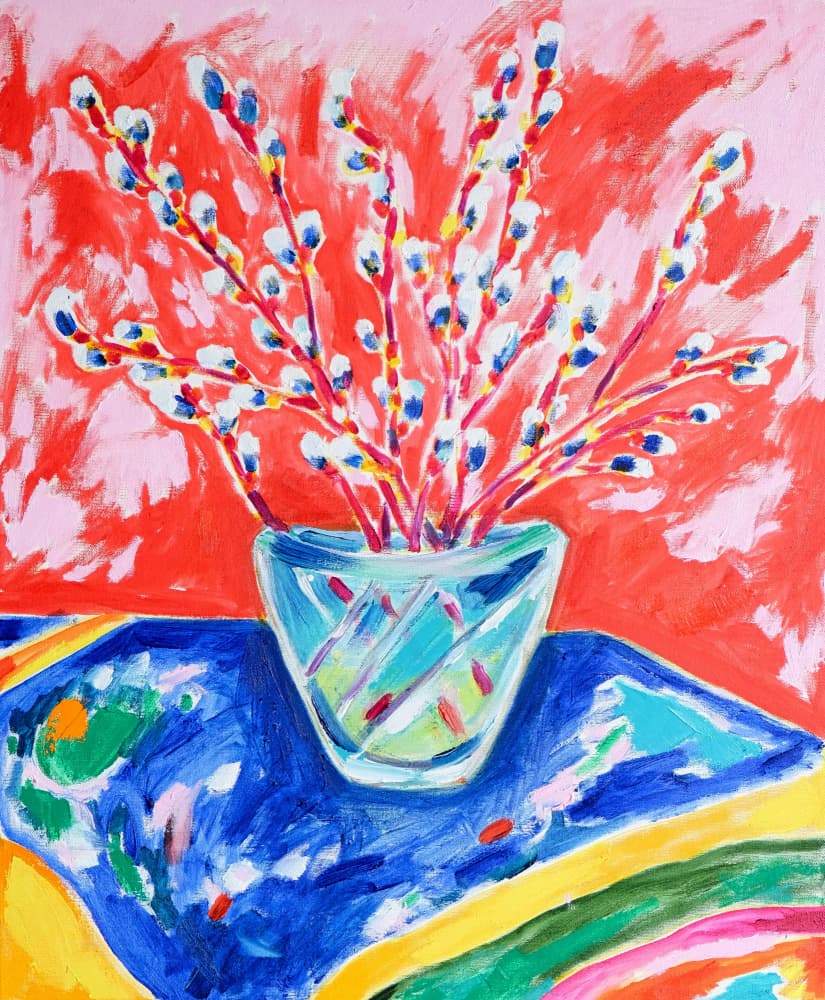 Colorful Willow Bouquet by Tamara Jare — canvas wall art