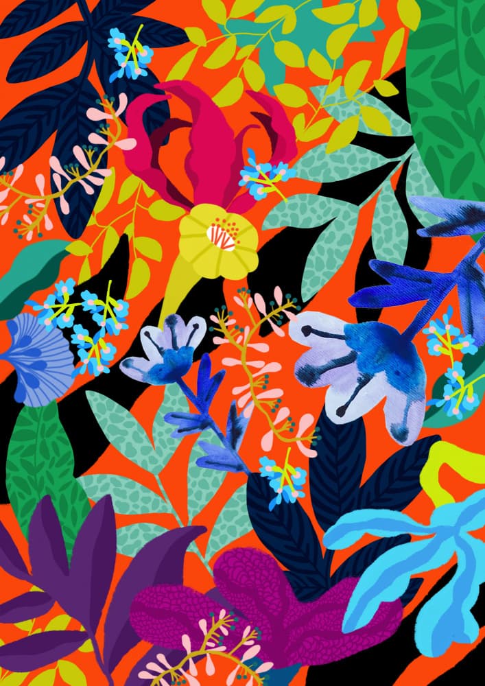 9933x14043 Din 131 Abstract Floral by Rafaela Mascaro — canvas wall art