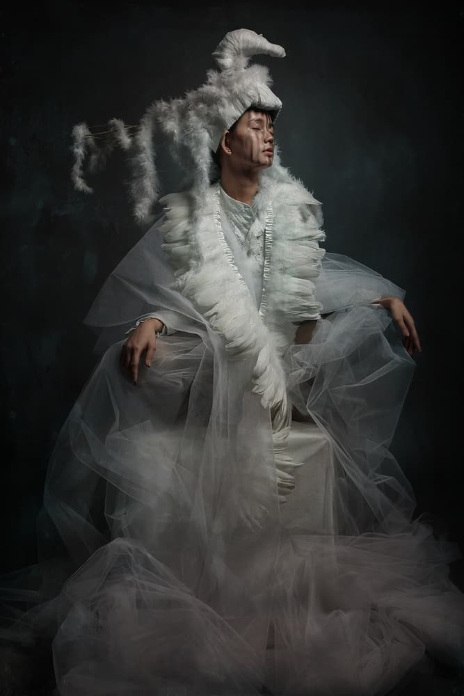 White Swan Fantasy by Hari Sulistiawan — canvas wall art