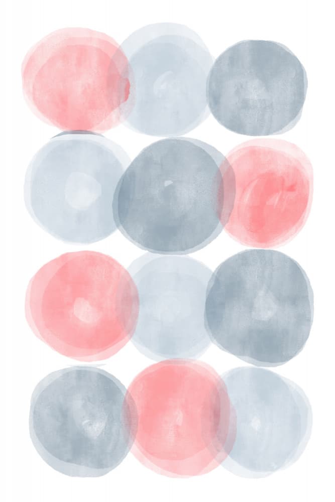 Soft Watercolor Circles by Martina — canvas wall art