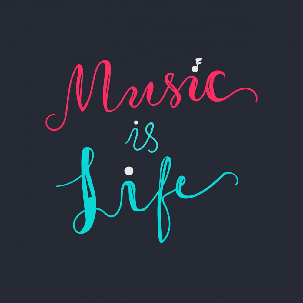Music Is Life Quote by Marika Barsrsind — canvas wall art