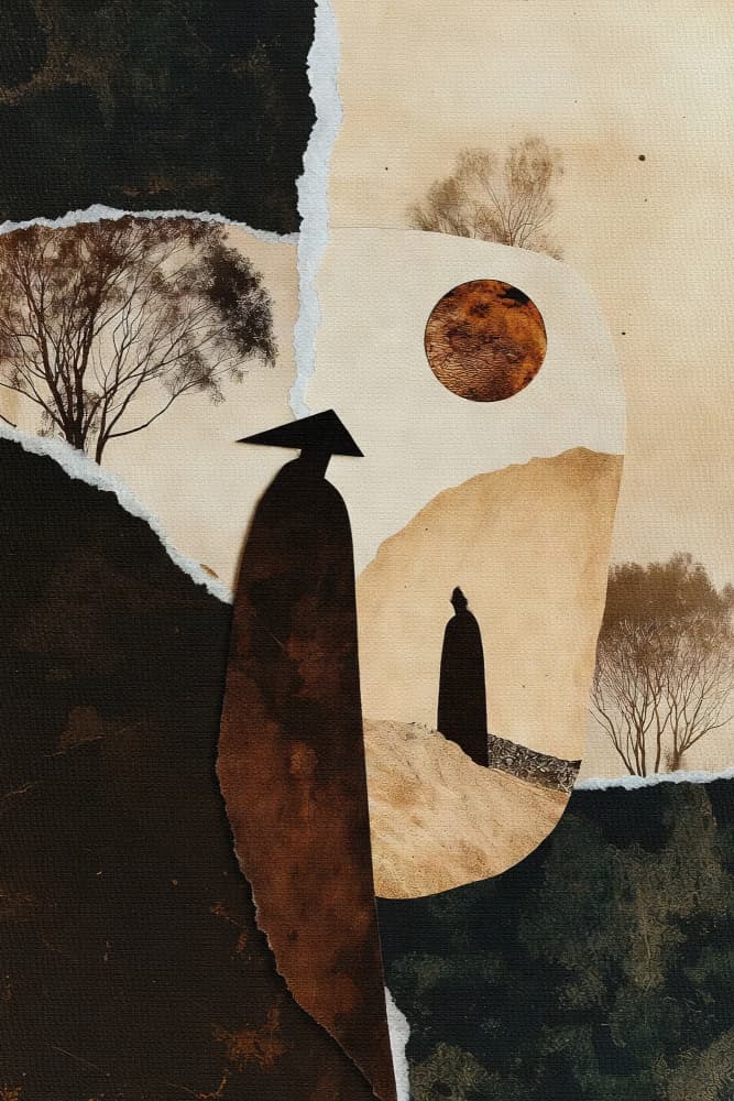 Solitary Journey Moon by Miguel Bruzual — canvas wall art