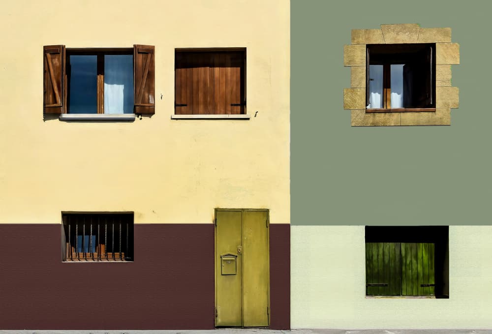 Geometric Building Facade by Arnon Orbach — canvas wall art