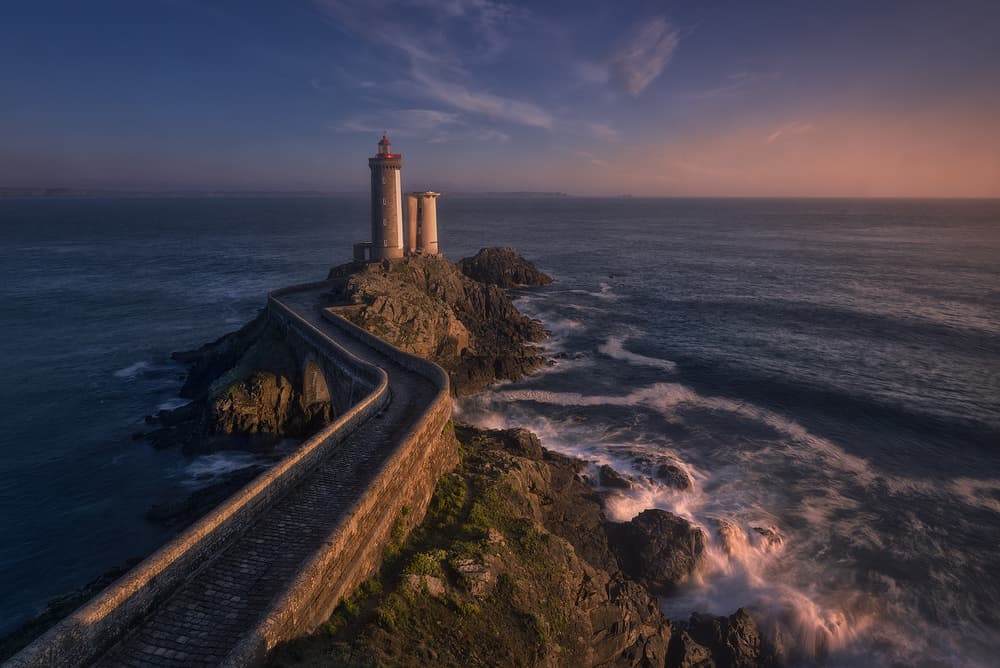 Winding Lighthouse Path by Oskar Baglietto — canvas wall art