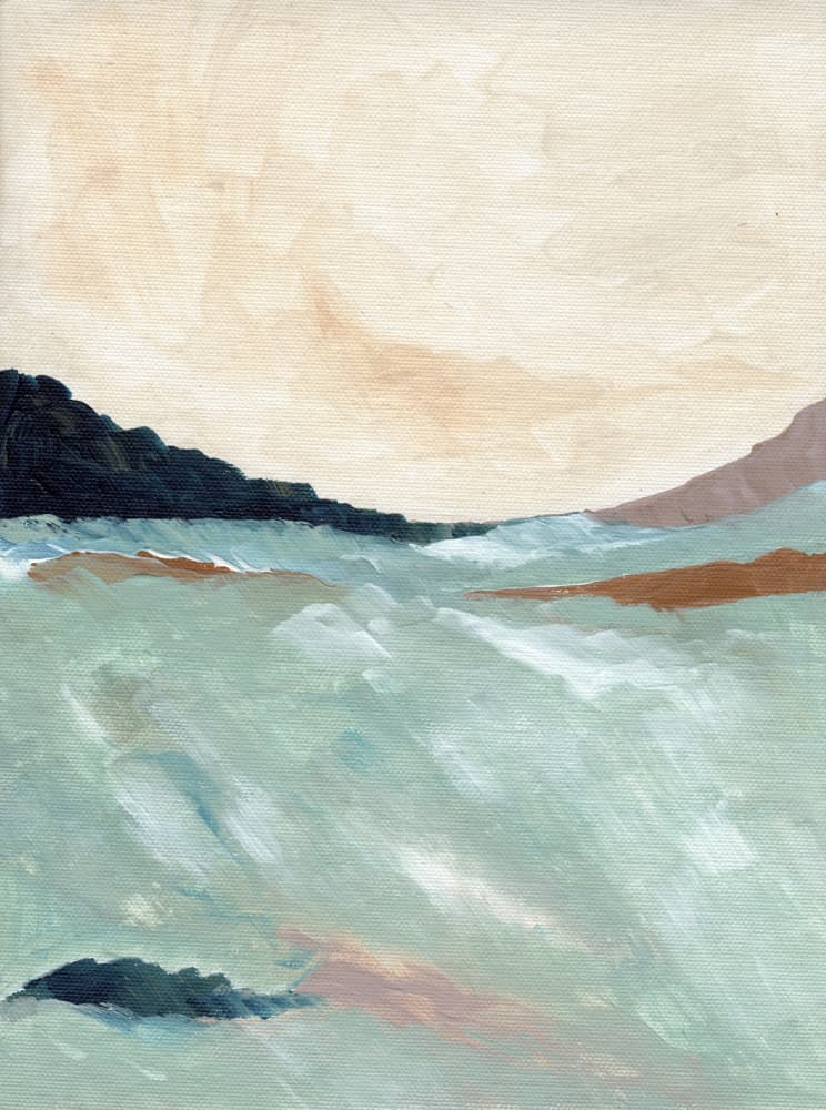Abstract Coastal Landscape by Nikita Jariwala — canvas wall art