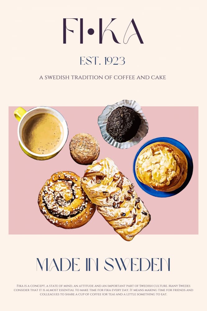 Swedish Fika Pastries by Nazma Khokhar — canvas wall art