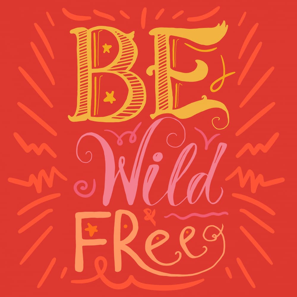 Be Wild Free Quote by Marika Barsrsind — canvas wall art