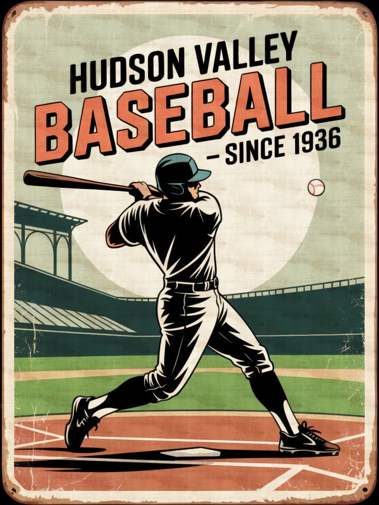 Hudson Valley Baseball Player by Andreas Magnusson — canvas wall art