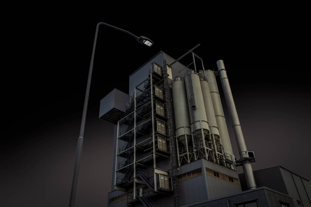 Industrial Night Architecture by Fred Louwen — canvas wall art