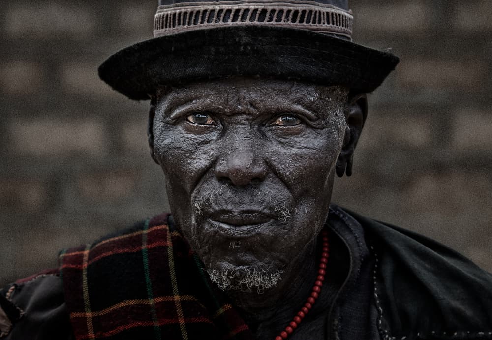 African Elder Portrait by Joxe Inazio Kuesta Garmendia — canvas wall art