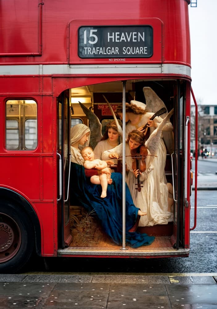 Heavenly London Nativity by Dikhotomy — canvas wall art