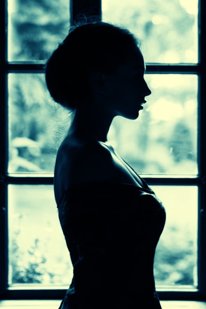 Elegant Woman Silhouette by Magdalena Russocka — canvas wall art