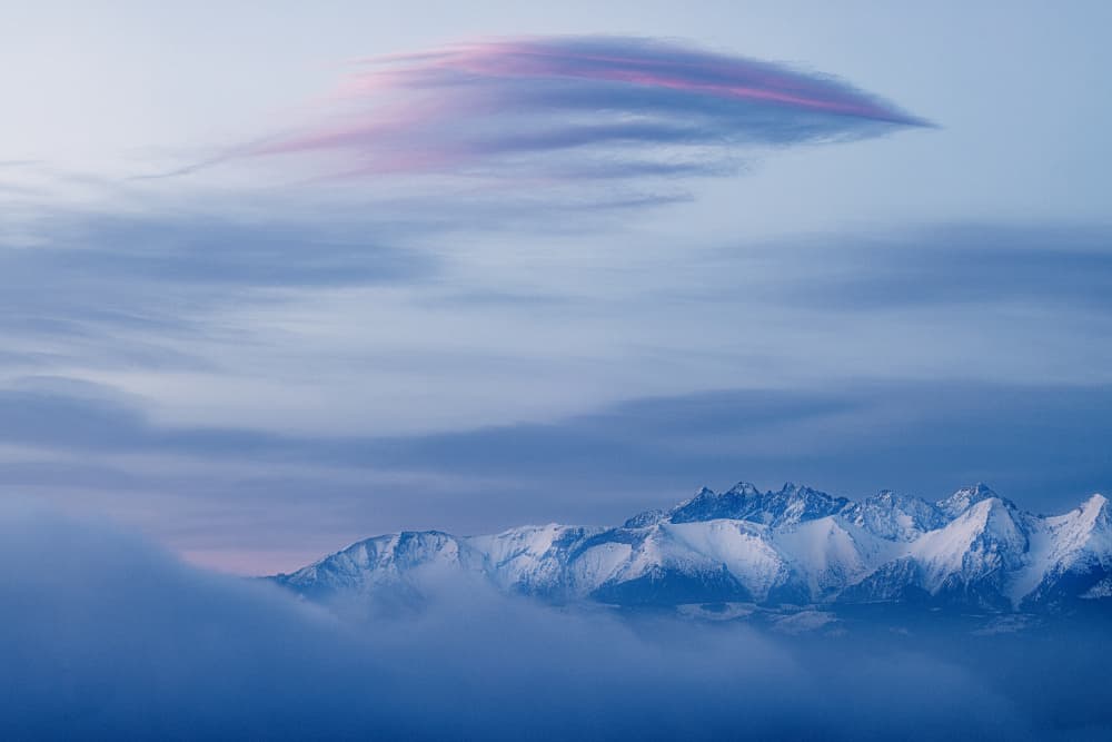 Winter Peaks Pink Cloud by Slawomir Kowalczyk AFRP FIAP IAAP — canvas wall art