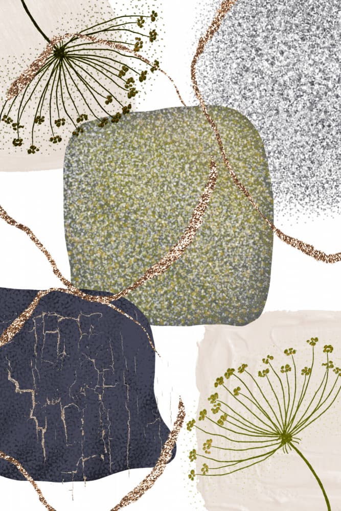 Glittering Organic Shapes by Sally Ann Moss — canvas wall art