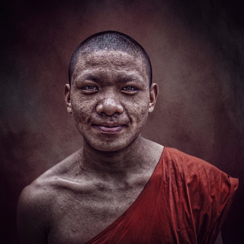 Young Buddhist Monk by Svetlin Yosifov — canvas wall art