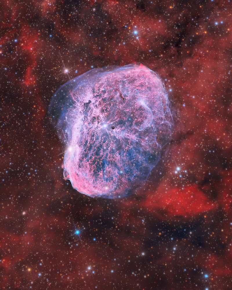 Glowing Cosmic Nebula by Rosa María Rodríguez — canvas wall art