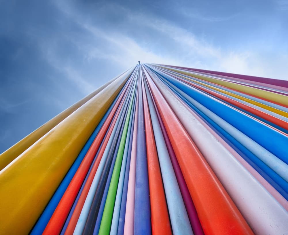 Colorful Vertical Lines by Nadav Jonas — canvas wall art