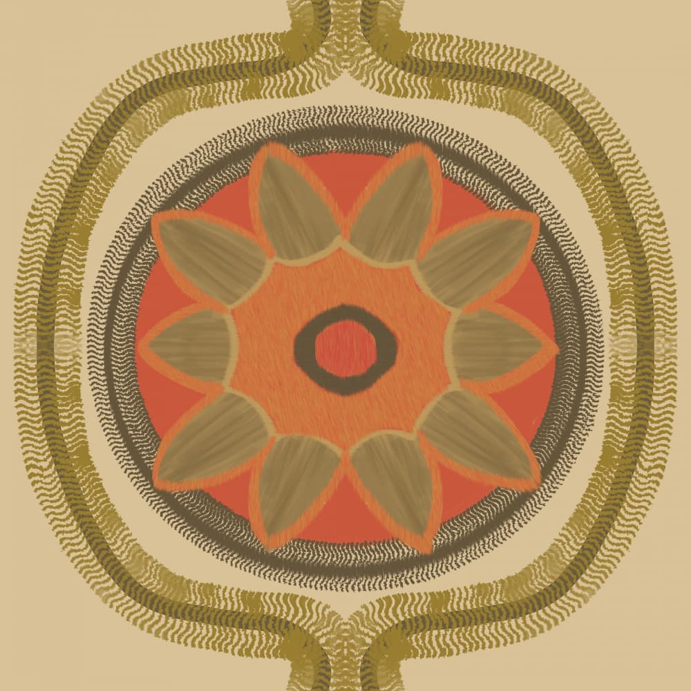 Desert Sun Mandala by Aliya Putrus — canvas wall art