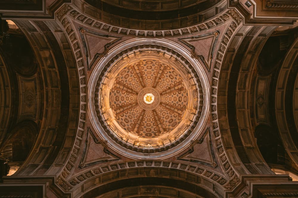 Golden Architectural Dome by Abilio Oliveira — canvas wall art
