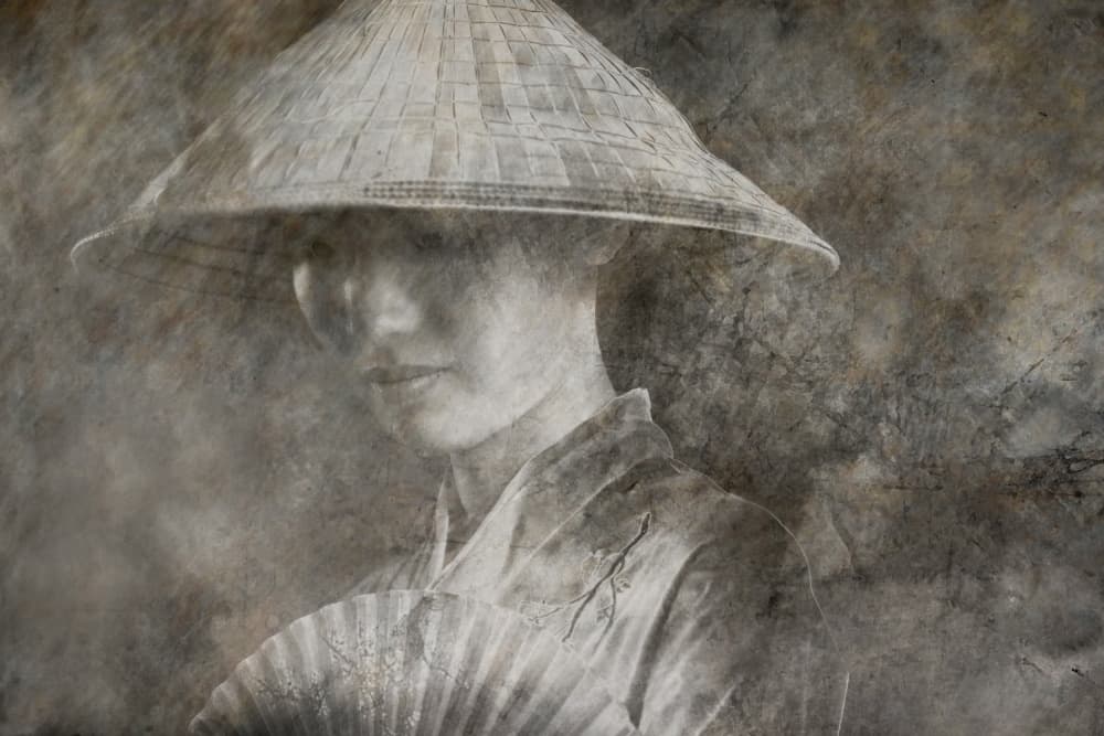 Conical Hat Serenity by Rachel Pansky — canvas wall art