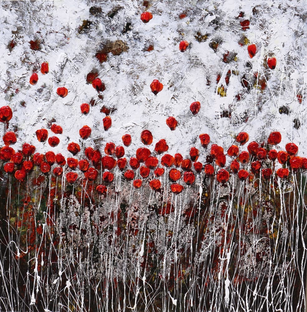 Vibrant Poppy Field by Donatella Marraoni — canvas wall art