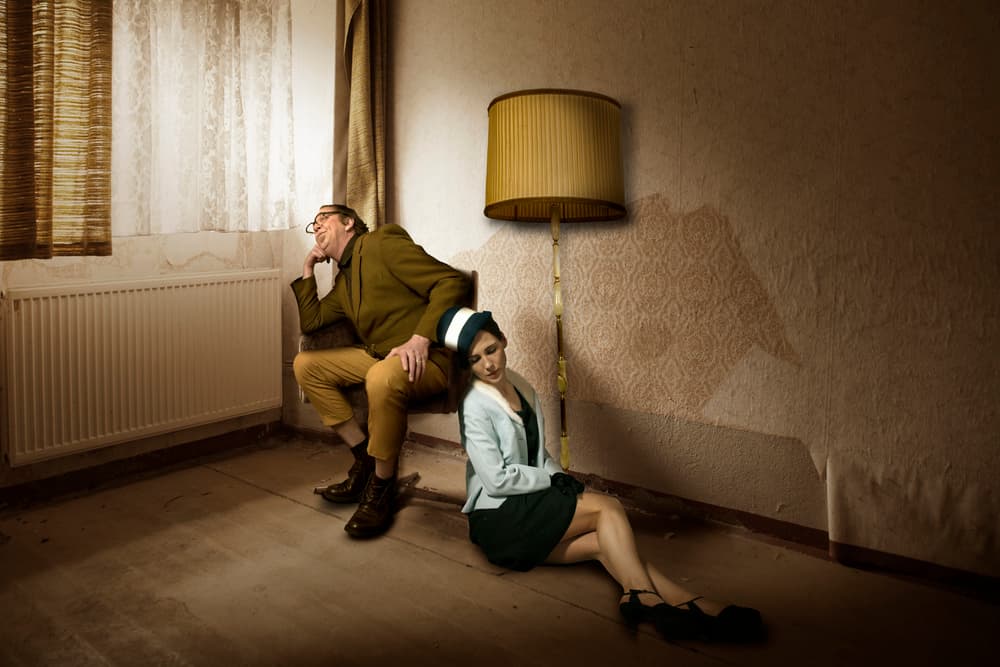 Thoughtful Vintage Couple by Christine von Diepenbroek — canvas wall art