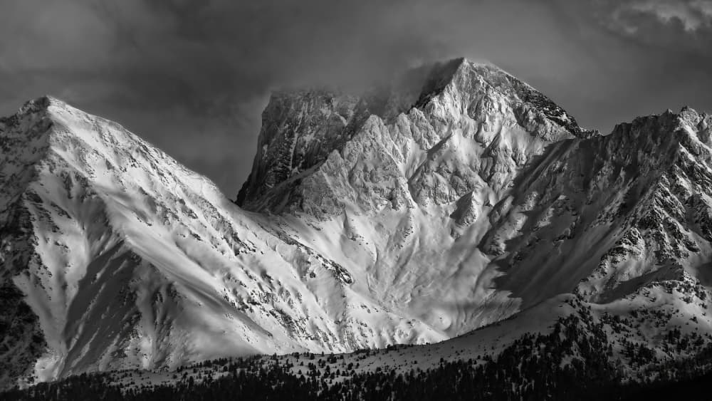 Majestic Winter Mountains by Claudio Moretti — canvas wall art