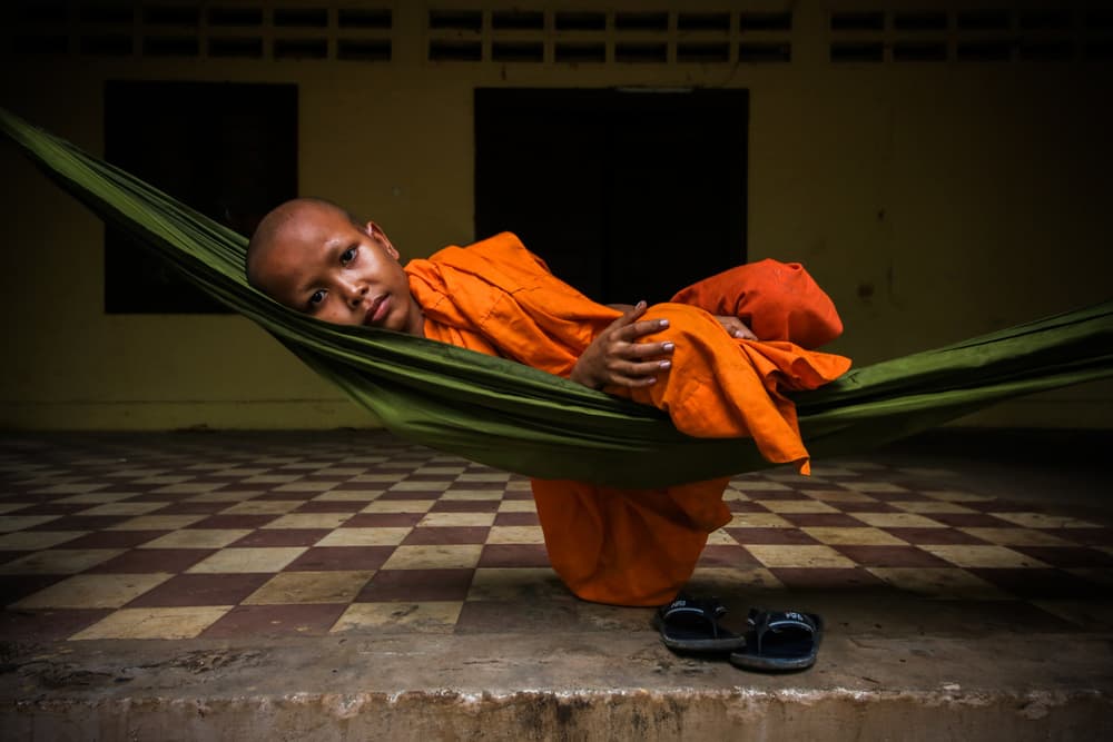Monk in Hammock by Ummu Nisan Kandilcioglu — canvas wall art