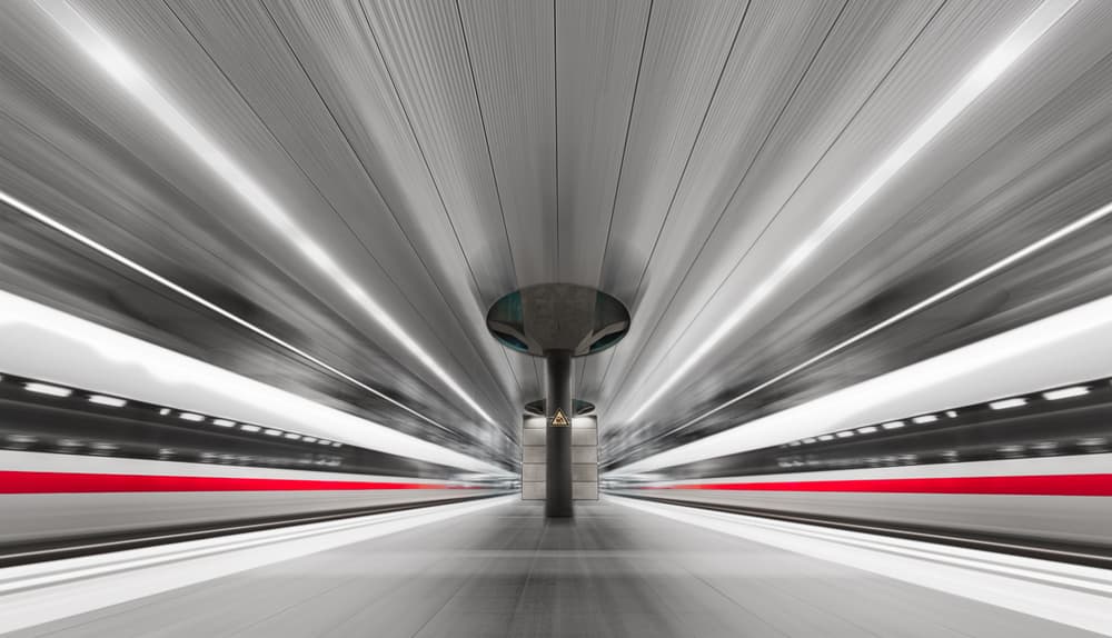 Underground Train Speed by Kay PK — canvas wall art