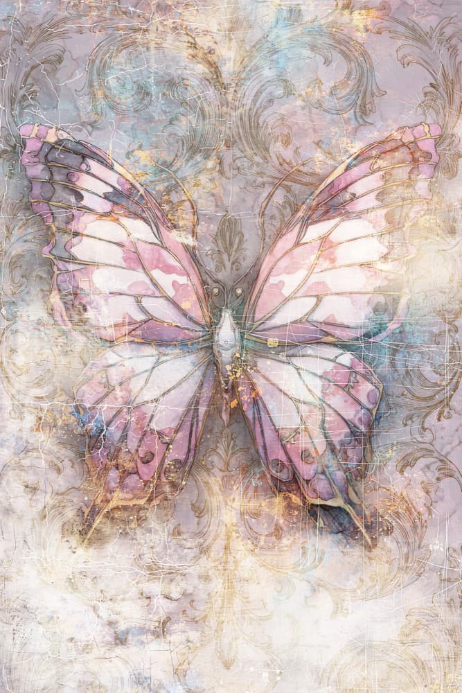 Ethereal Pink Butterfly by Rafal Kulik — canvas wall art