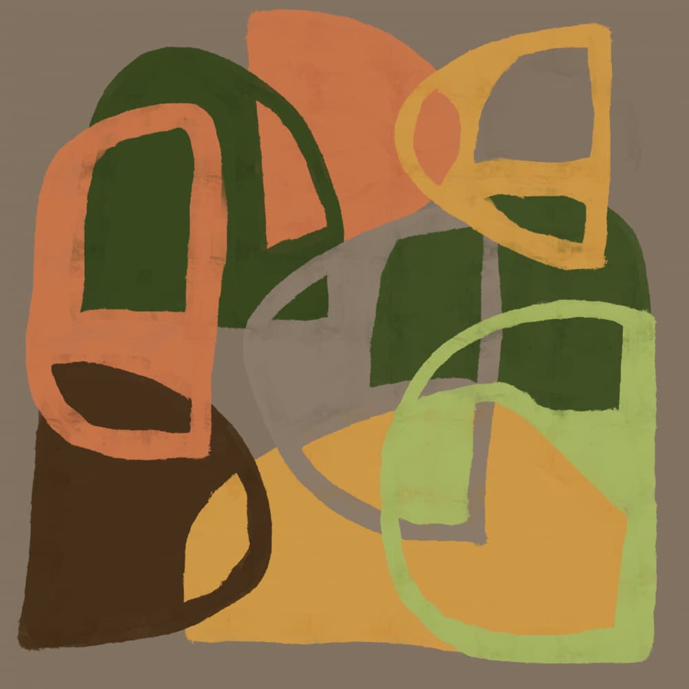 Organic Abstract Shapes by Sharyn Bursic — canvas wall art