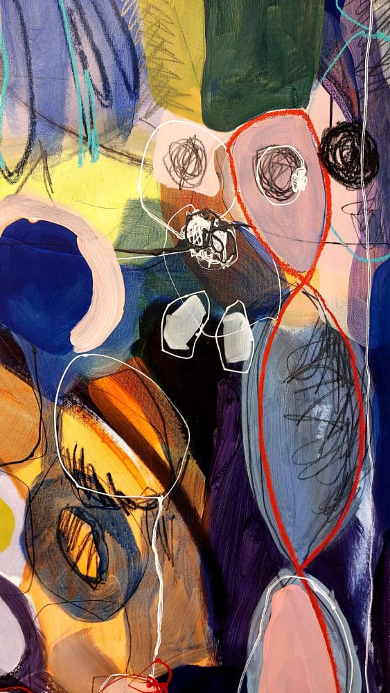 Dynamic Abstract Layers by Monika Riethmueller — canvas wall art