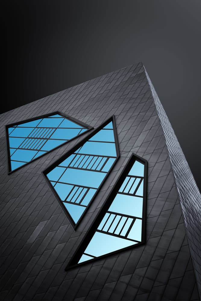 Dark Architectural Geometry by Rolf Endermann — canvas wall art