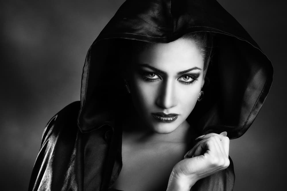 Mysterious Hooded Woman by Peppe Tambè — canvas wall art