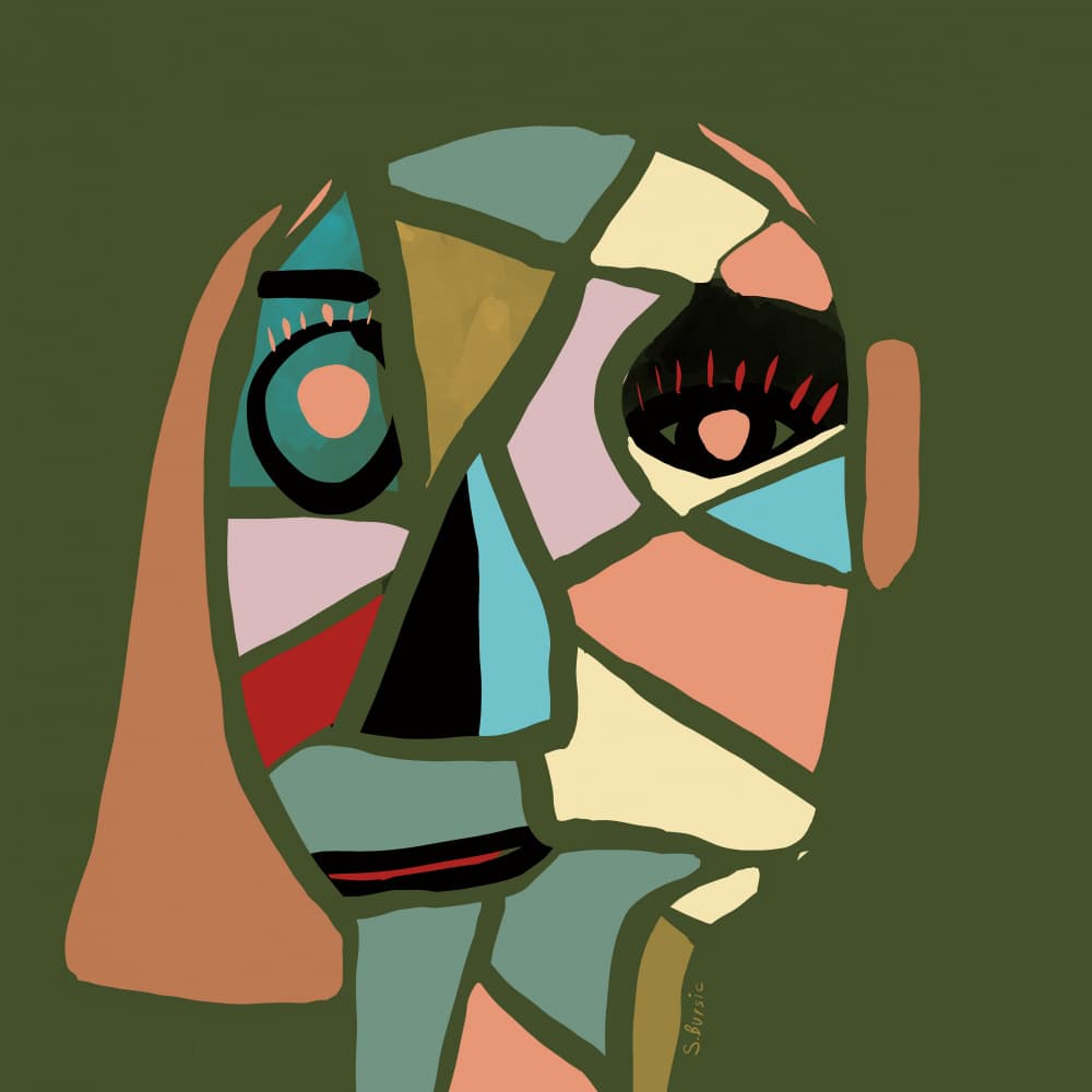 Modern Abstract Portrait by Sharyn Bursic — canvas wall art