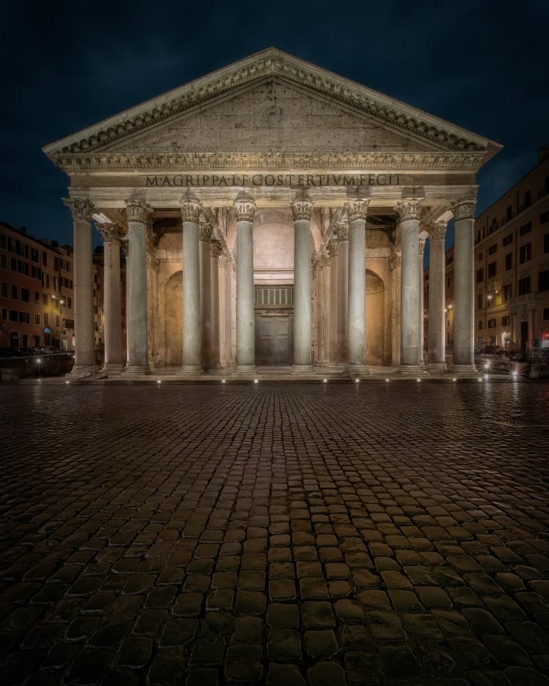 Majestic Pantheon Night by Bartolome Lopez — canvas wall art