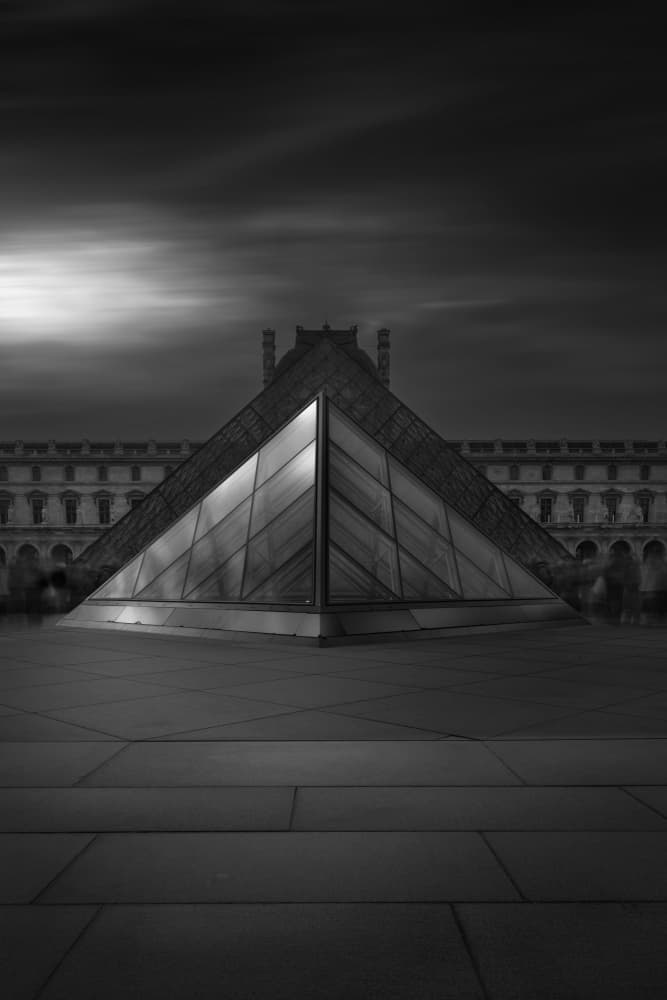 Louvre Pyramid Night by Jorge Ruiz Dueso — canvas wall art