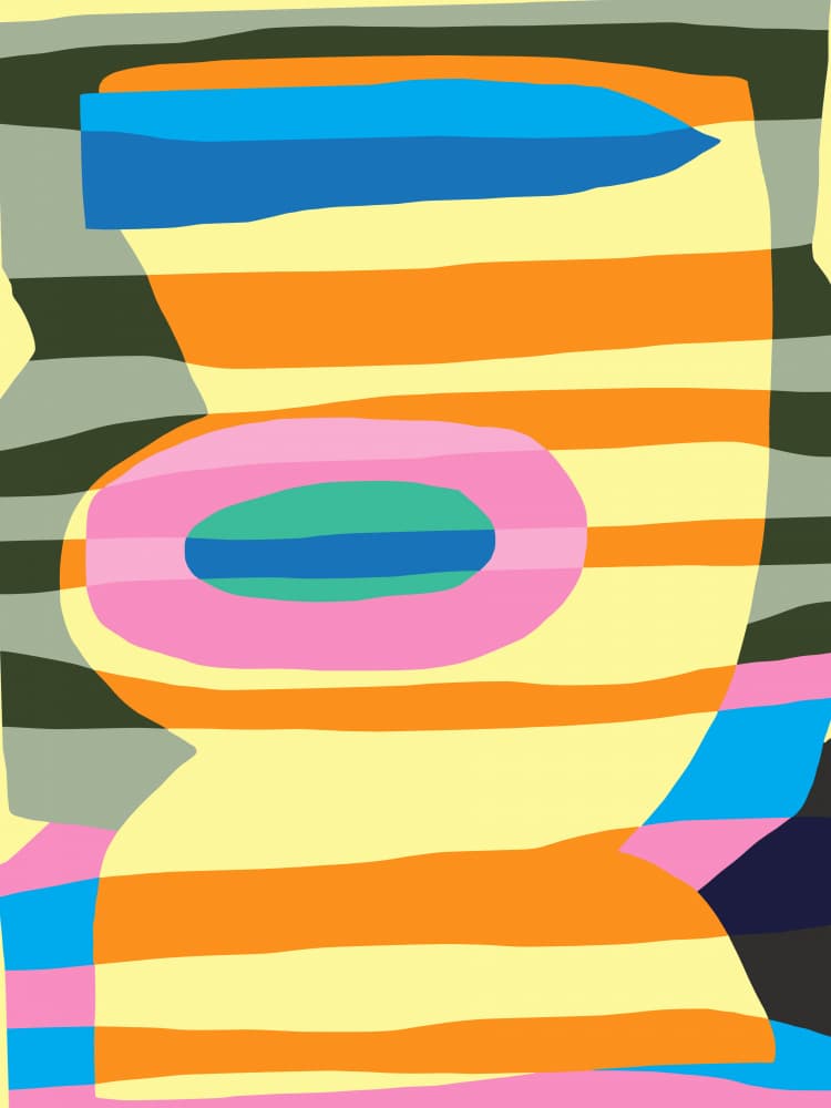 Vibrant Abstract Shapes by Little Dean — canvas wall art