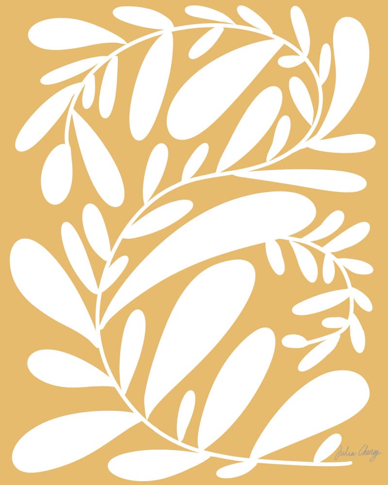 Organic White Foliage by Julia Cheney — canvas wall art