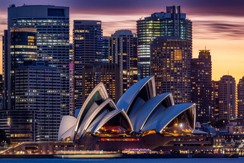 Sydney Opera House Twilight by Francesco Riccardo Iacomino — canvas wall art