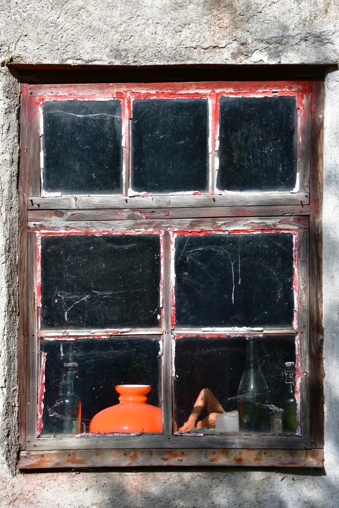 Rustic Red Window by Christina Sillen — canvas wall art