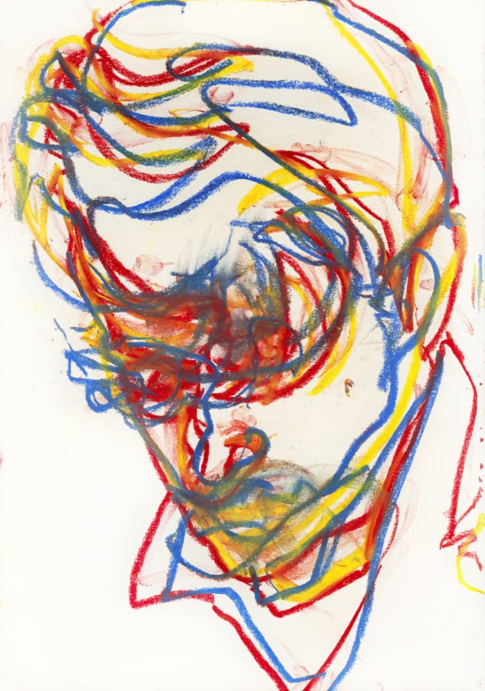Vibrant Abstract Head by Joshua Hoskins — canvas wall art