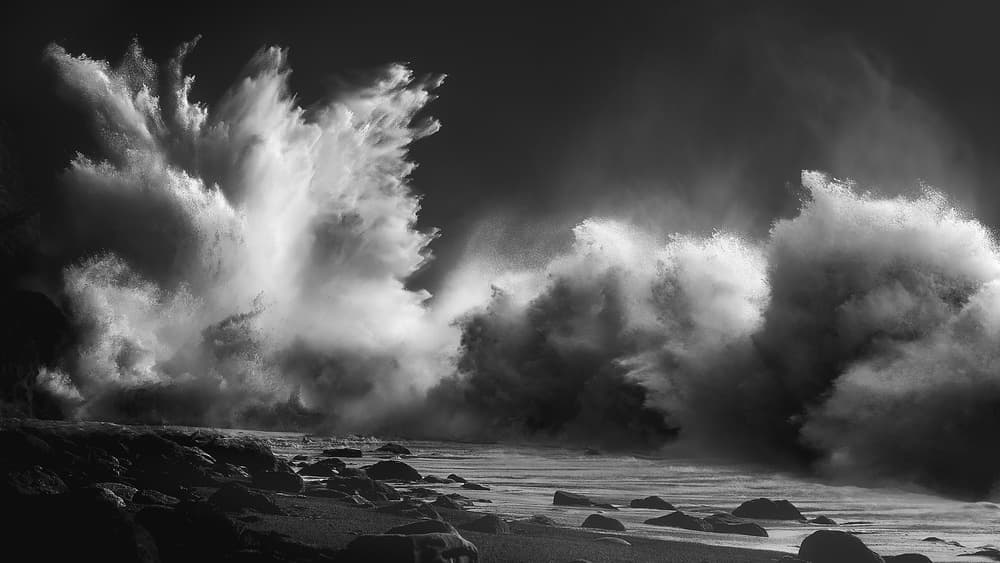 Crashing Ocean Waves by Paolo Lazzarotti — canvas wall art