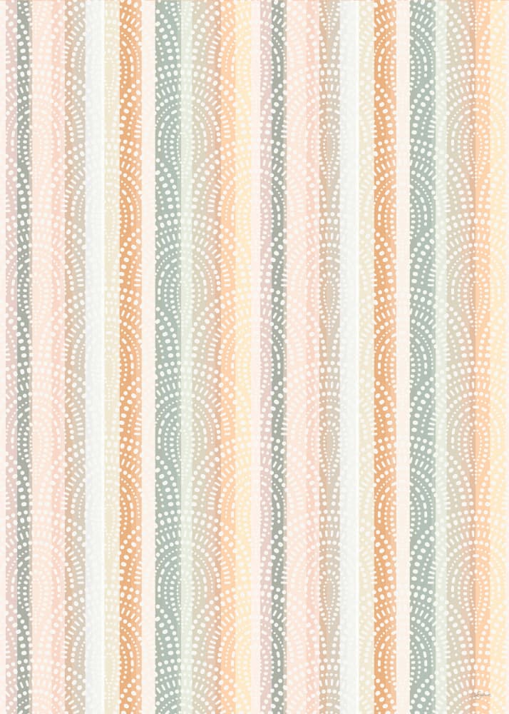 Soft Dotted Pastel Stripes by Sue Skellern — canvas wall art