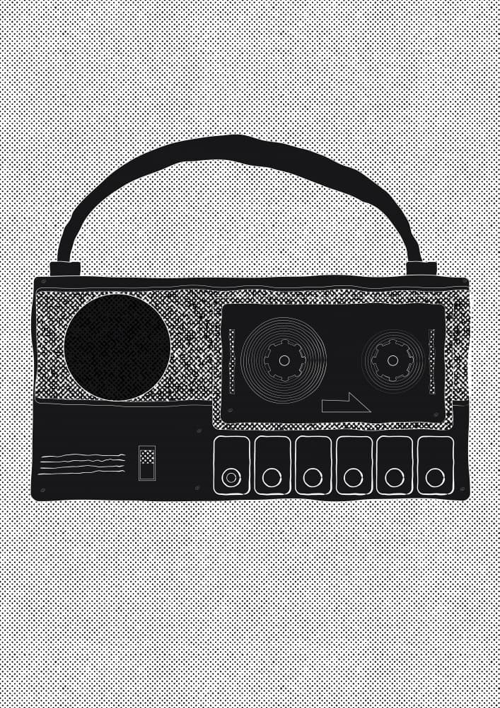 Retro Cassette Boombox