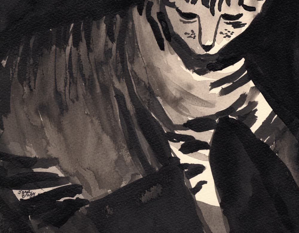Quiet Striped Cat by Janel Bragg — canvas wall art